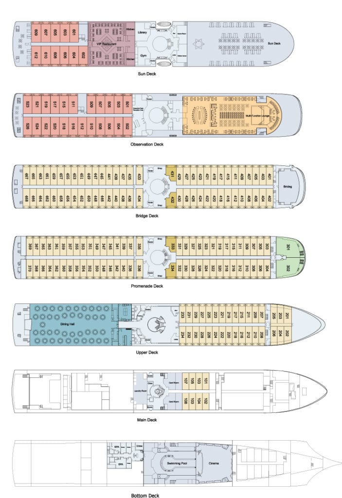 Century Paragon Cruise Ship Deck Plan