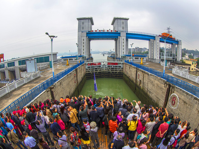 Going Through Gezhouba Dam Ship Lock