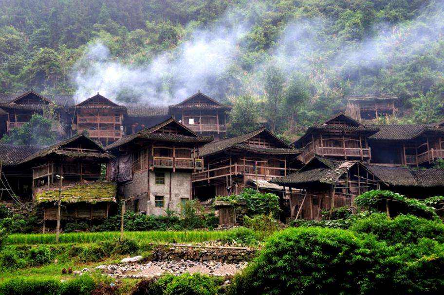 Stilt House of Tujia Ethnic Groups